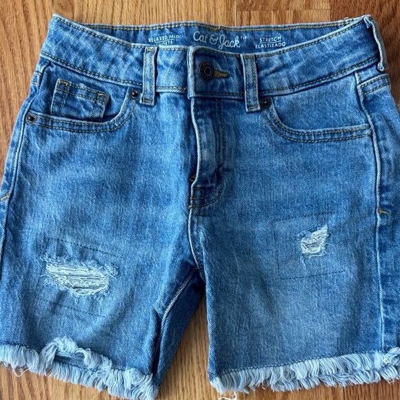 Cat & Jack Other - Cat & Jack Girls Distressed Blue Jean Shorts